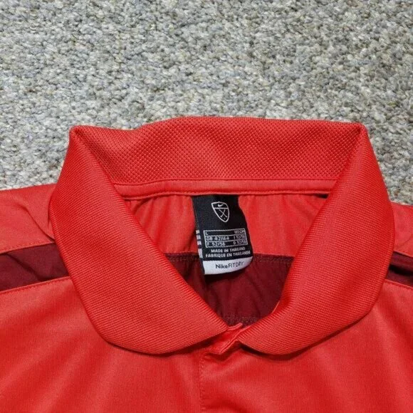 Nike Polo Shirt Mens‎ Large Red Short Sleeve Branded Golf - Picture 3 of 13